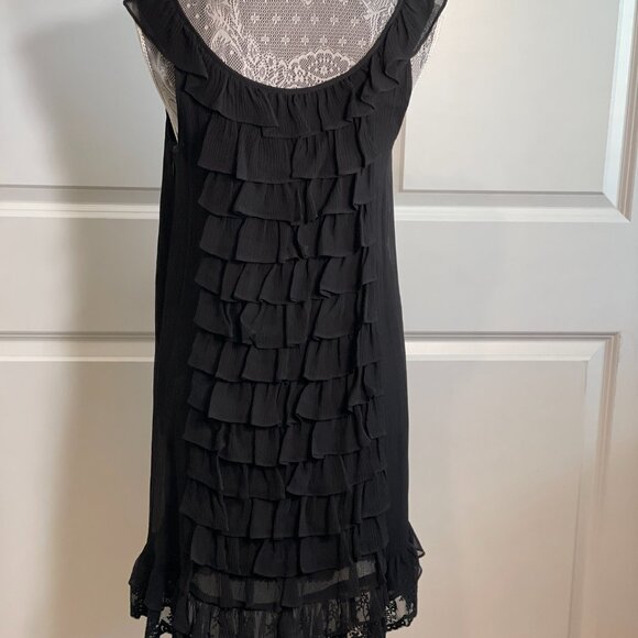 JUICY COUTURE Black Gauze Dress Size 6 - Picture 7 of 11